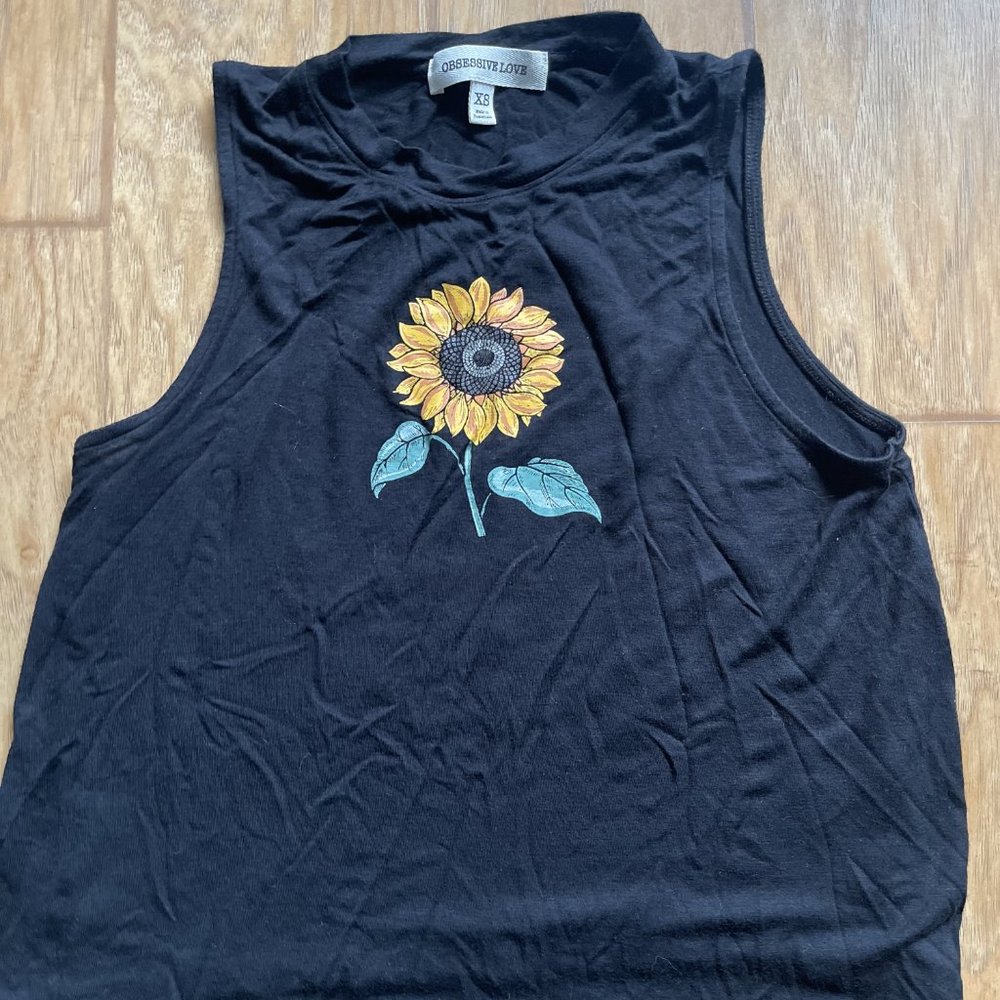 Size XS * Obsessive Love Sunflower Tank Top